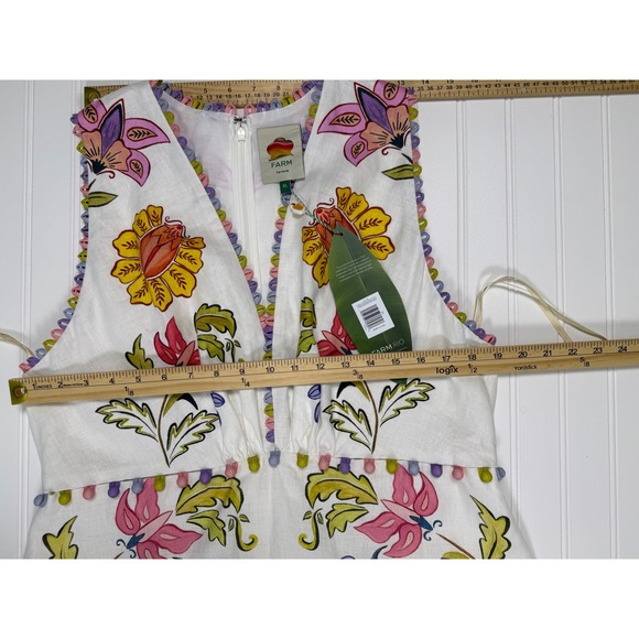 NWT Farm Rio Maxi Dress Sleeveless Tiered V Neck Floral Boho Resort - Picture 15 of 16